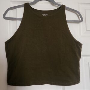 Old Navy Olive Power Chill Crop Top Sports Bra